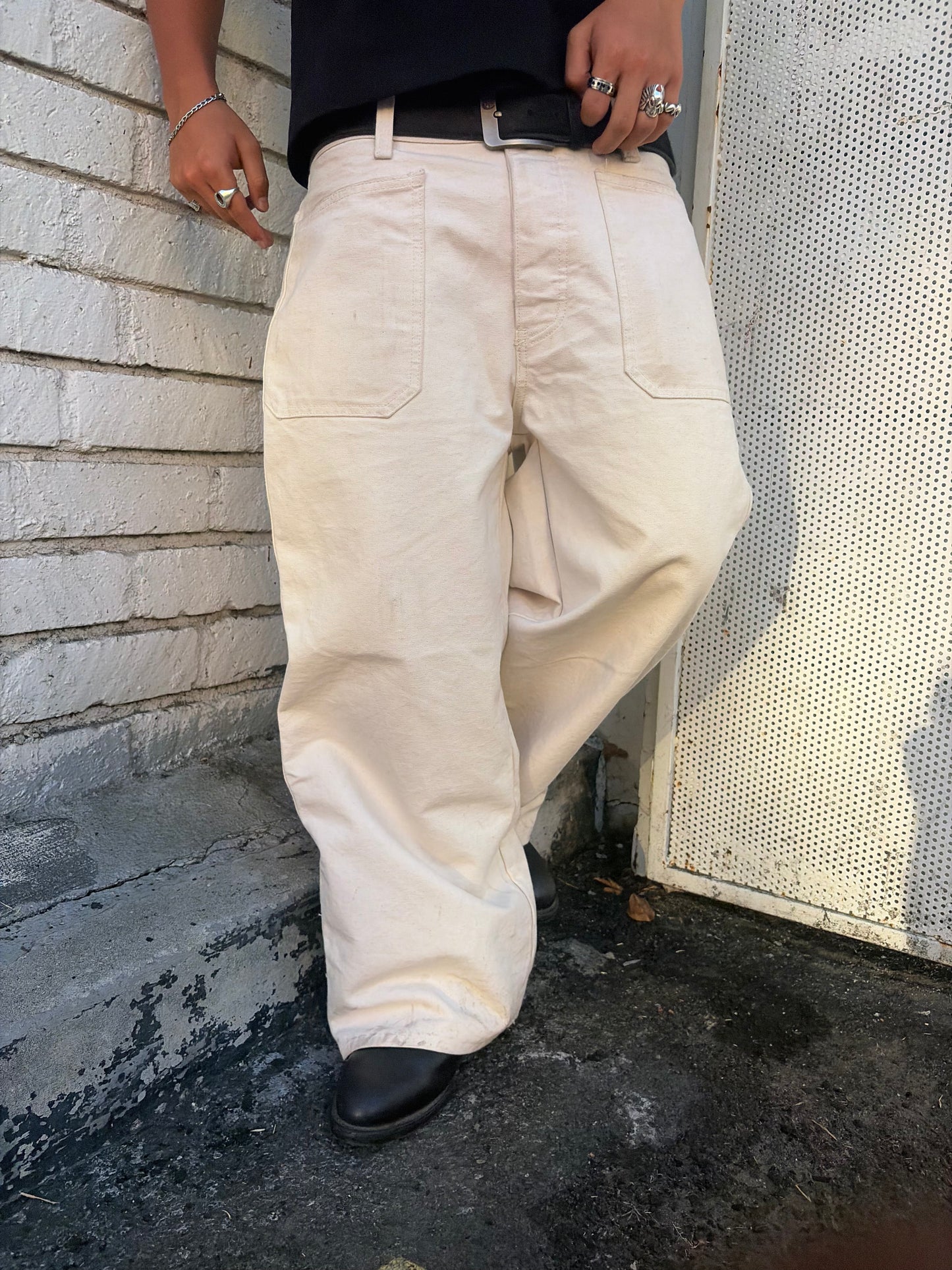 "Ivory" canvas pant